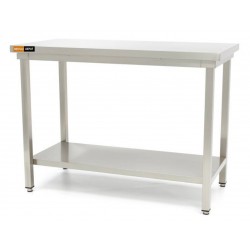 Table inox + étagère L400xP600