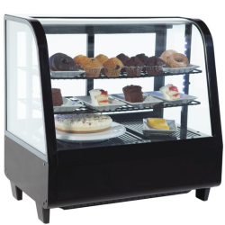 Vitrine 100 L pour boissons et desserts de présentation alimentaire professionnelle