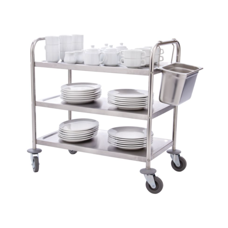 Chariot inox pour professionnels restauration