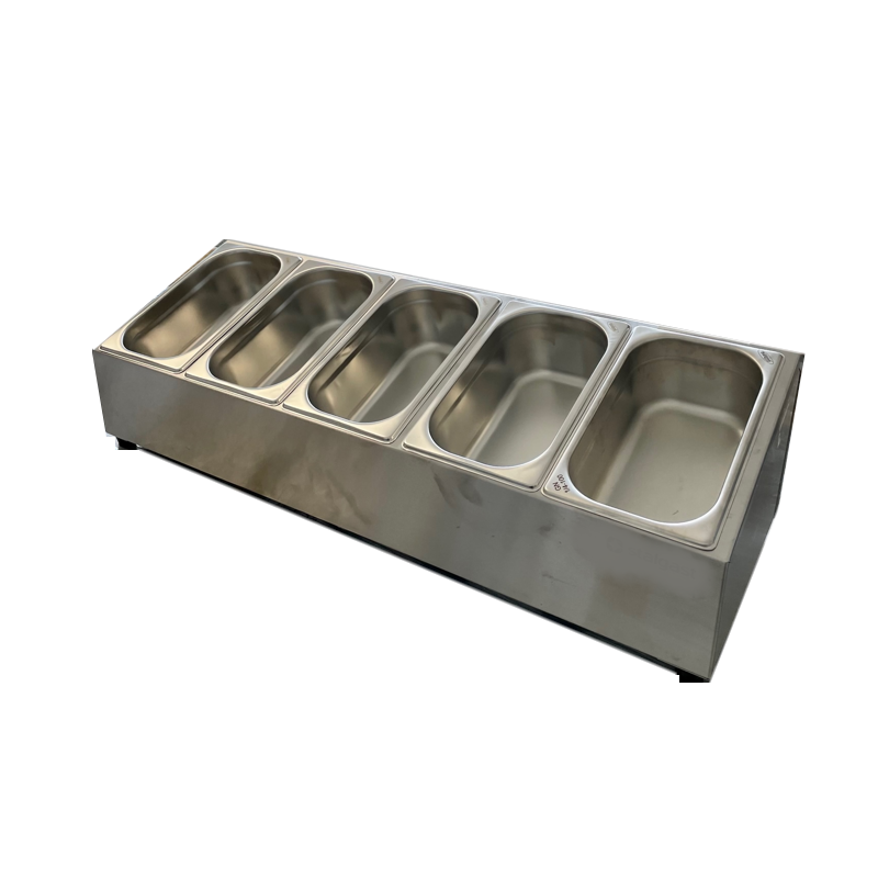 Support inox pour bacs gastro présentation
matériel pro occasion déstockage 
Bac inox